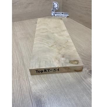 Клён Белый Явор , Волнистый заготовка на топ для Тревел гитары Смешанный АА Волна А 27х154х410-380 мм (1 шт под распил)й-7