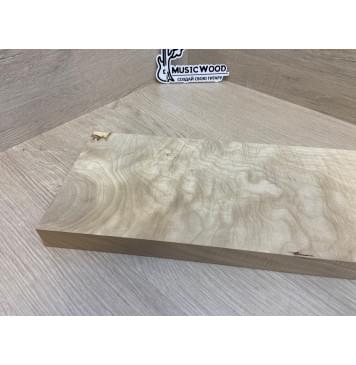Клён Белый Явор , Волнистый заготовка на топ для Тревел гитары Смешанный АА Волна А 27х154х410-380 мм (1 шт под распил)й-10