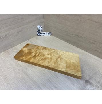 Клён Белый Явор , Волнистый заготовка на топ для Тревел гитары Смешанный АА Волна А 27х154х410-380 мм (1 шт под распил)й-0