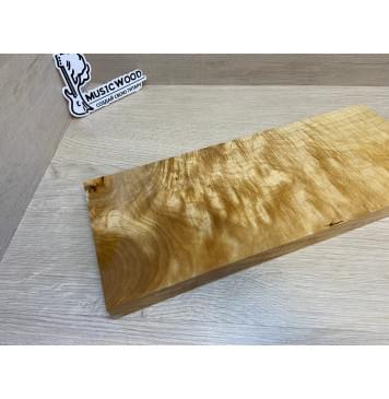 Клён Белый Явор , Волнистый заготовка на топ для Тревел гитары Смешанный АА Волна А 27х154х410-380 мм (1 шт под распил)й-2