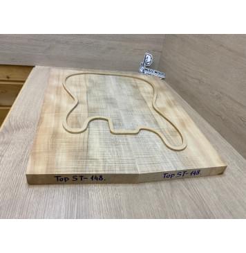 Клён Американский Волнистый заготовка на топ Радиал АА Волна ААА 25х226-196х545 мм (2 шт книжкой)-11