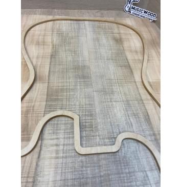 Клён Американский Волнистый заготовка на топ Радиал АА Волна ААА 25х226-196х545 мм (2 шт книжкой)-13