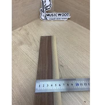 Орех Американский Заболонь заготовка накладки для электрогитары Радиал А 10х63-56х490 мм-10