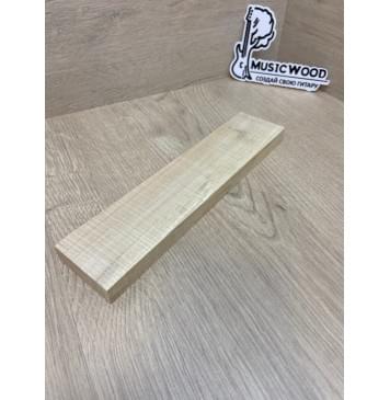 Клён Американский Волнистый заготовка для бриджа акустической гитары Радиал АА Волна ААА 16.5х55х240 мм-4
