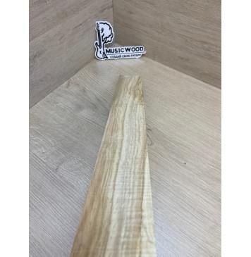 Клён Американский Волнистый заготовка накладки для электрогитары Смешанный А Волна ААА 9.5х63-55х520 мм-14