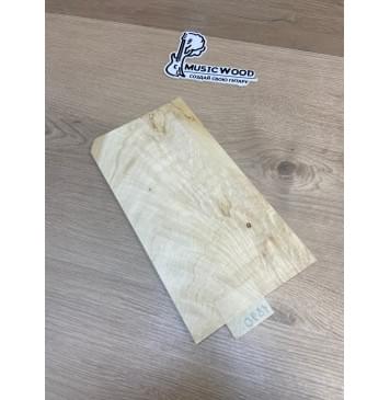 Клён Американский Волнистый заготовка накладки на головку грифа Смешанный АА Волна ААА 5.5х153-143х270 мм-4