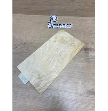 Клён Американский Волнистый заготовка накладки на головку грифа Смешанный АА Волна ААА 3.5х153-143х270 мм-2