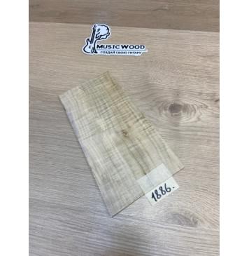 Клён Американский Волнистый заготовка накладки на головку грифа Смешанный А Волна АА 4.2х124-104х225 мм-0