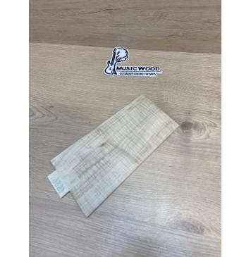 Клён Американский Волнистый заготовка накладки на головку грифа Смешанный А Волна АА 4.2х124-104х225 мм-2