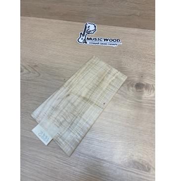 Клён Американский Волнистый заготовка накладки на головку грифа Смешанный ААА Волна АА 5х130-112х220 мм-2