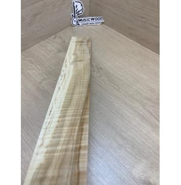 Клён Американский Волнистый заготовка накладки для электрогитары Радиал А Волна АА 8х75-62х610 мм (Уценка-сучки)-8