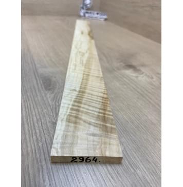 Клён Американский Волнистый заготовка накладки для электрогитары Радиал А Волна АА 9х60-50х590 мм (Уценка-сучки)-2