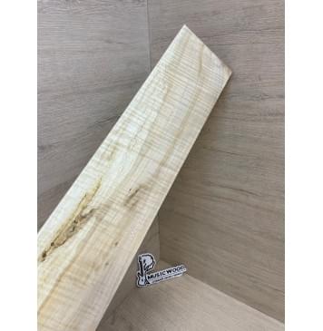 Клён Американский Волнистый заготовка накладки для электрогитары Смешанный А Волна АА 9.2х108х553 мм (Уценка-сучки)-7