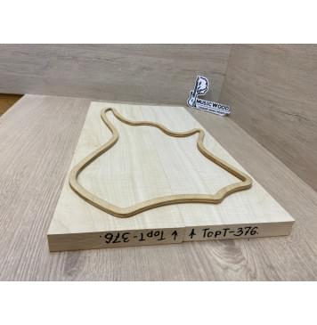 Клён Белый Явор, Волнистый заготовка на топ для Тревел гитары Смешанный АА Волна А 23х140-123х435 мм - 2 шт (книжкой) Уценка-потемнения с обратной стороны-3