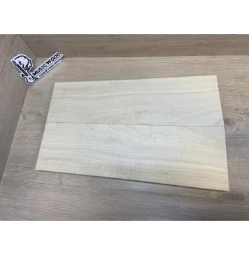 Клён Белый Явор, Волнистый заготовка на топ для Тревел гитары Смешанный АА Волна А 23х140-123х435 мм - 2 шт (книжкой) Уценка-потемнения с обратной стороны-6