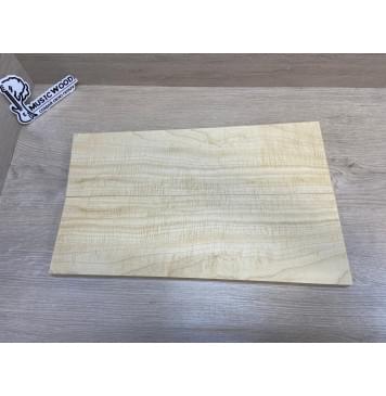 Клён Белый Явор, Волнистый заготовка на топ для Тревел гитары Смешанный АА Волна А 23х140-123х435 мм - 2 шт (книжкой) Уценка-потемнения с обратной стороны-13