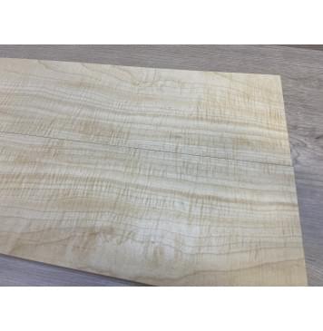 Клён Белый Явор, Волнистый заготовка на топ для Тревел гитары Смешанный АА Волна А 23х140-123х435 мм - 2 шт (книжкой) Уценка-потемнения с обратной стороны-11