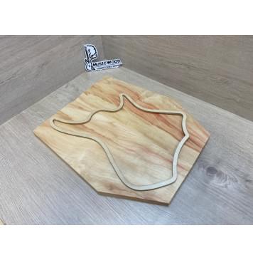 Клён Американский заготовка на топ под заливку для Тревел гитары Смешанный ААА 18х172-153-105х390 мм - 2шт.(книжкой)-3