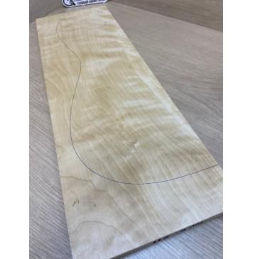 Берёза Пламенная заготовка на топ Смешанный АА Волна А 18х177х535 мм (1шт под распил)-8