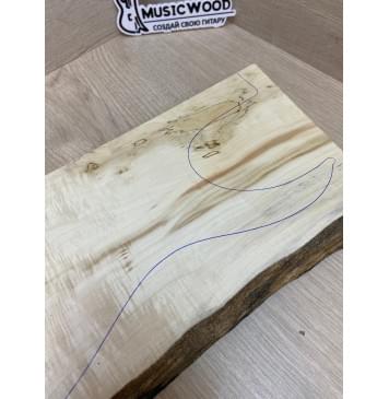 Клён Американский Spalted Волнистый заготовка на топ Радиал А Волна АА 28х170-155х425-375 мм (1 шт под распил) Клён Американский Spalted Волнистый заготовка на топ Радиал А Волна АА 28х170-155х425-375 мм (1 шт под распил)-9