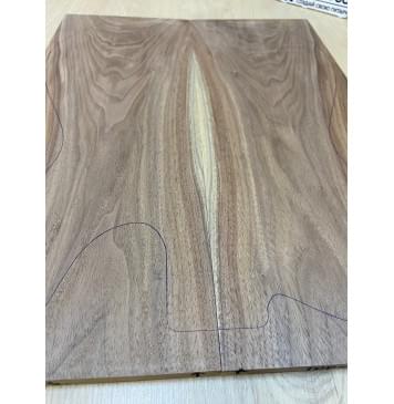 Орех Американский Заболонь заготовка на топ под заливку Тангент АА 11х168х440-425 мм - 2 шт (книжкой)-5