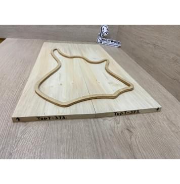 Клён Американский заготовка на топ для Тревел гитары Тангент А 12х158-136х485 мм - 2 шт. (книжкой)-2