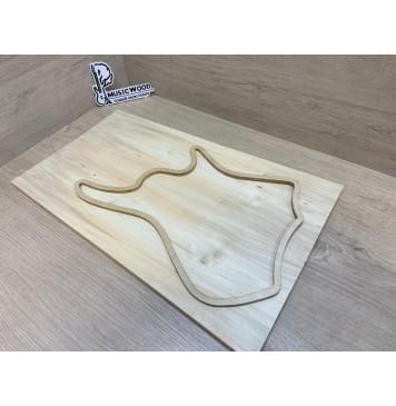 Клён Американский заготовка на топ для Тревел гитары Тангент А 12х158-136х485 мм - 2 шт. (книжкой)-6