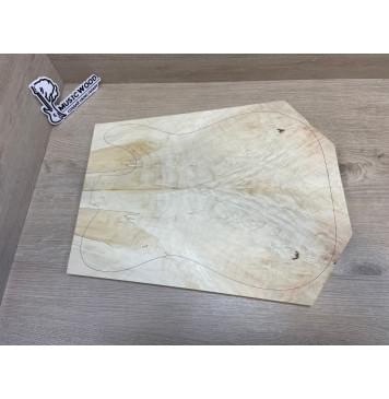 Клён Американский Волнистый заготовка на топ Смешанный АА Волна АА 11х184-144х435 мм - 2 шт. (книжкой) АКЦИЯ-2