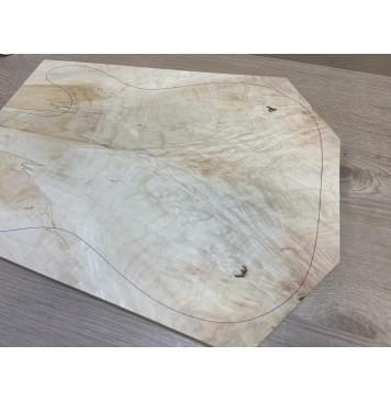 Клён Американский Волнистый заготовка на топ Смешанный АА Волна АА 11х184-144х435 мм - 2 шт. (книжкой) АКЦИЯ-3