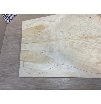 Клён Американский Волнистый заготовка на топ Смешанный АА Волна АА 11х184-144х435 мм - 2 шт. (книжкой) АКЦИЯ-5