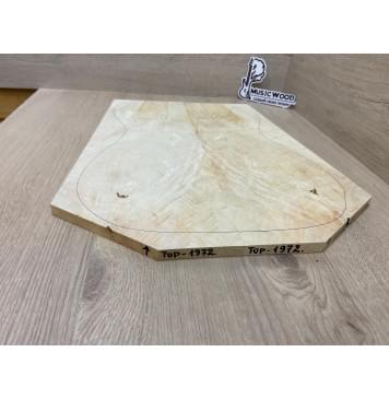 Клён Американский Волнистый заготовка на топ Смешанный АА Волна АА 11х184-144х435 мм - 2 шт. (книжкой) АКЦИЯ-7