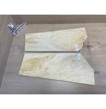 Клён Американский Волнистый заготовка на топ Смешанный АА Волна АА 11х184-144х435 мм - 2 шт. (книжкой) АКЦИЯ-9