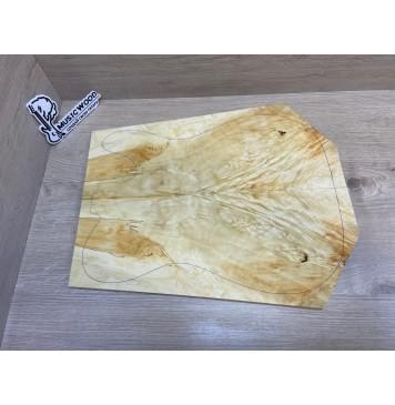 Клён Американский Волнистый заготовка на топ Смешанный АА Волна АА 11х184-144х435 мм - 2 шт. (книжкой) АКЦИЯ-0