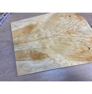 Клён Американский Волнистый заготовка на топ Смешанный АА Волна АА 11х184-144х435 мм - 2 шт. (книжкой) АКЦИЯ-10