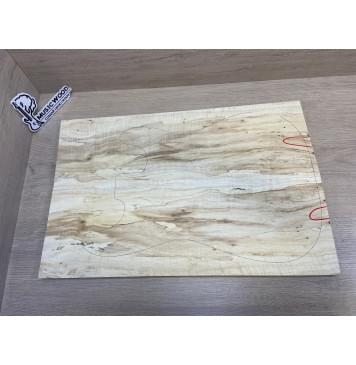 Клён Американский Волнистый заготовка на топ Смешанный А Волна А 19х183-170х530 мм - 2 шт. (книжкой) Уценка-трещины с обратной стороны-2