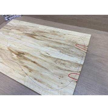 Клён Американский Волнистый заготовка на топ Смешанный А Волна А 19х183-170х530 мм - 2 шт. (книжкой) Уценка-трещины с обратной стороны-3