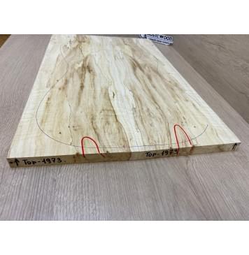 Клён Американский Волнистый заготовка на топ Смешанный А Волна А 19х183-170х530 мм - 2 шт. (книжкой) Уценка-трещины с обратной стороны-5