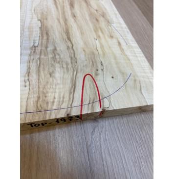 Клён Американский Волнистый заготовка на топ Смешанный А Волна А 19х183-170х530 мм - 2 шт. (книжкой) Уценка-трещины с обратной стороны-7