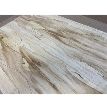 Клён Американский Волнистый заготовка на топ Смешанный А Волна А 19х183-170х530 мм - 2 шт. (книжкой) Уценка-трещины с обратной стороны-9