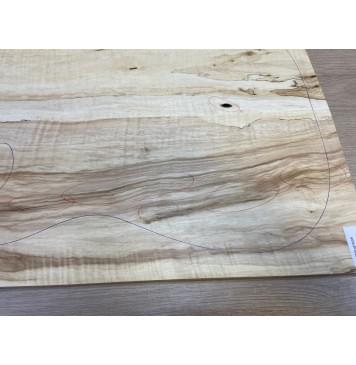 Клён Американский Волнистый заготовка на топ Смешанный А Волна А 19х183-170х530 мм - 2 шт. (книжкой) Уценка-трещины с обратной стороны-10