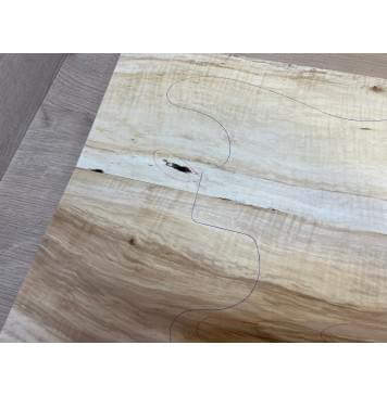 Клён Американский Волнистый заготовка на топ Смешанный А Волна А 19х183-170х530 мм - 2 шт. (книжкой) Уценка-трещины с обратной стороны-8