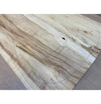 Клён Американский Волнистый заготовка на топ Смешанный А Волна А 19х183-170х530 мм - 2 шт. (книжкой) Уценка-трещины с обратной стороны-11