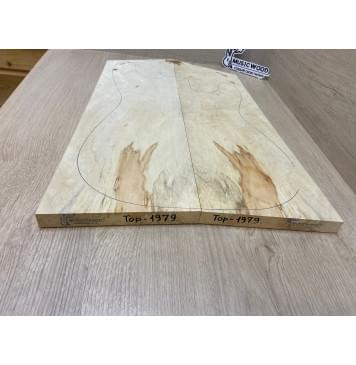 Клён Американский Волнистый заготовка на топ Смешанный ААА Волна АА 20х182-157х510-460 мм - 2 шт. (книжкой) АКЦИЯ-4