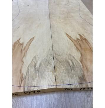 Клён Американский Волнистый заготовка на топ Смешанный ААА Волна АА 20х182-157х510-460 мм - 2 шт. (книжкой) АКЦИЯ-5