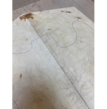 Клён Американский Волнистый заготовка на топ Смешанный ААА Волна АА 20х182-157х510-460 мм - 2 шт. (книжкой) АКЦИЯ-6