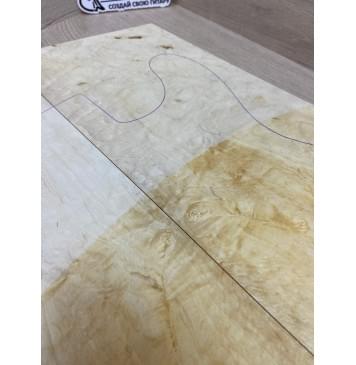 Клён Американский Волнистый заготовка на топ Смешанный ААА Волна АА 20х182-157х510-460 мм - 2 шт. (книжкой) АКЦИЯ-7