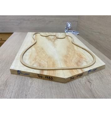 Клён Американский Spalted Волнистый заготовка на топ Смешанный ААА Волна А 19х187х530-470 мм - 2шт.(книжкой) Уценка-гнилостные поражения древесины, под стабилизацию или работу с порозаполнителями-3