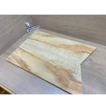 Клён Американский Spalted Волнистый заготовка на топ Смешанный ААА Волна А 19х187х530-470 мм - 2шт.(книжкой) Уценка-гнилостные поражения древесины, под стабилизацию или работу с порозаполнителями-10