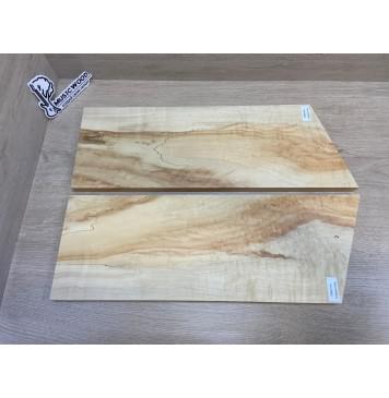Клён Американский Spalted Волнистый заготовка на топ Смешанный ААА Волна А 19х187х530-470 мм - 2шт.(книжкой) Уценка-гнилостные поражения древесины, под стабилизацию или работу с порозаполнителями-8
