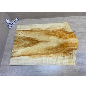 Клён Американский Spalted Волнистый заготовка на топ Смешанный ААА Волна А 19х187х530-470 мм - 2шт.(книжкой) Уценка-гнилостные поражения древесины, под стабилизацию или работу с порозаполнителями-12